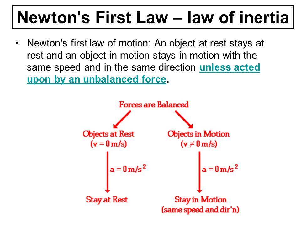 What is Newton's first law of motion?